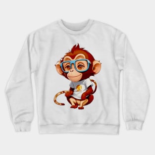 funny monkey Crewneck Sweatshirt
